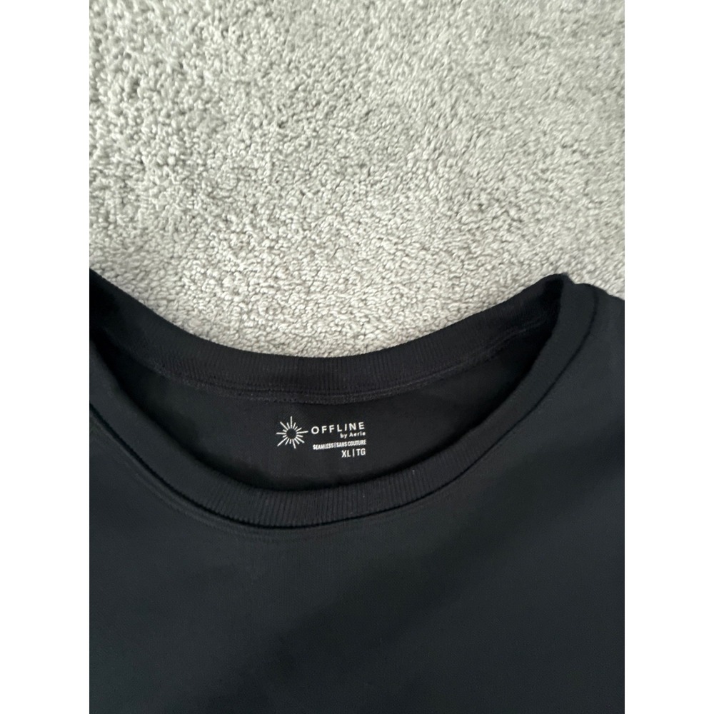 Offline By Aerie Sidewalk Seamless Cropped Long‎ Sleeve Top T Shirt Sz XL - Picture 3 of 4